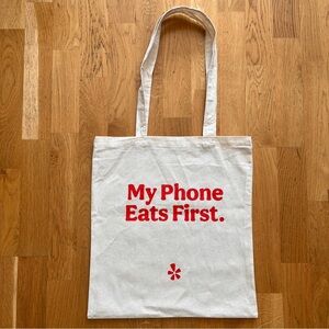 Yelp Phone Eats First Cotton Tote Bag